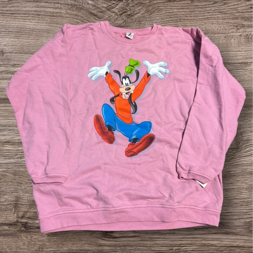 Vintage Goofy‎ Goof'in Around Large Sweatshirt Mickey & Co. Walt Disney Goofin L